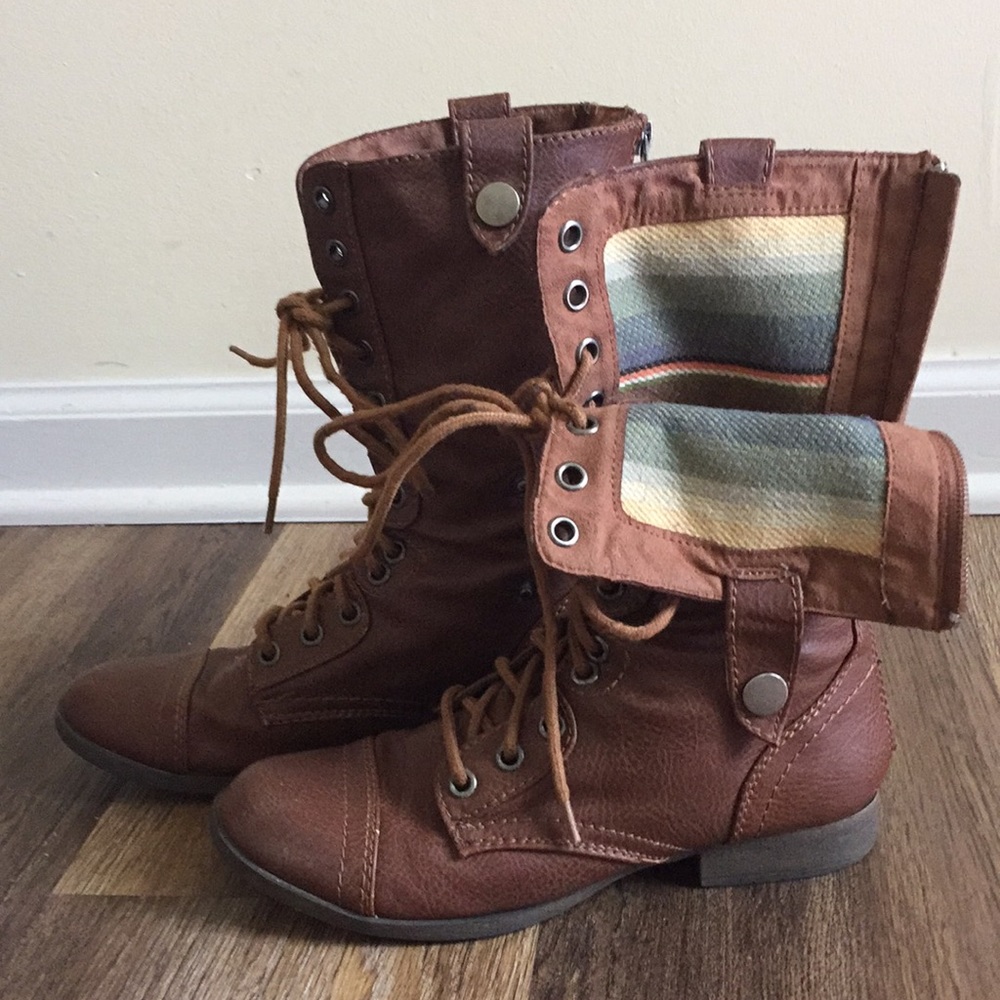 Brown Combat Boots